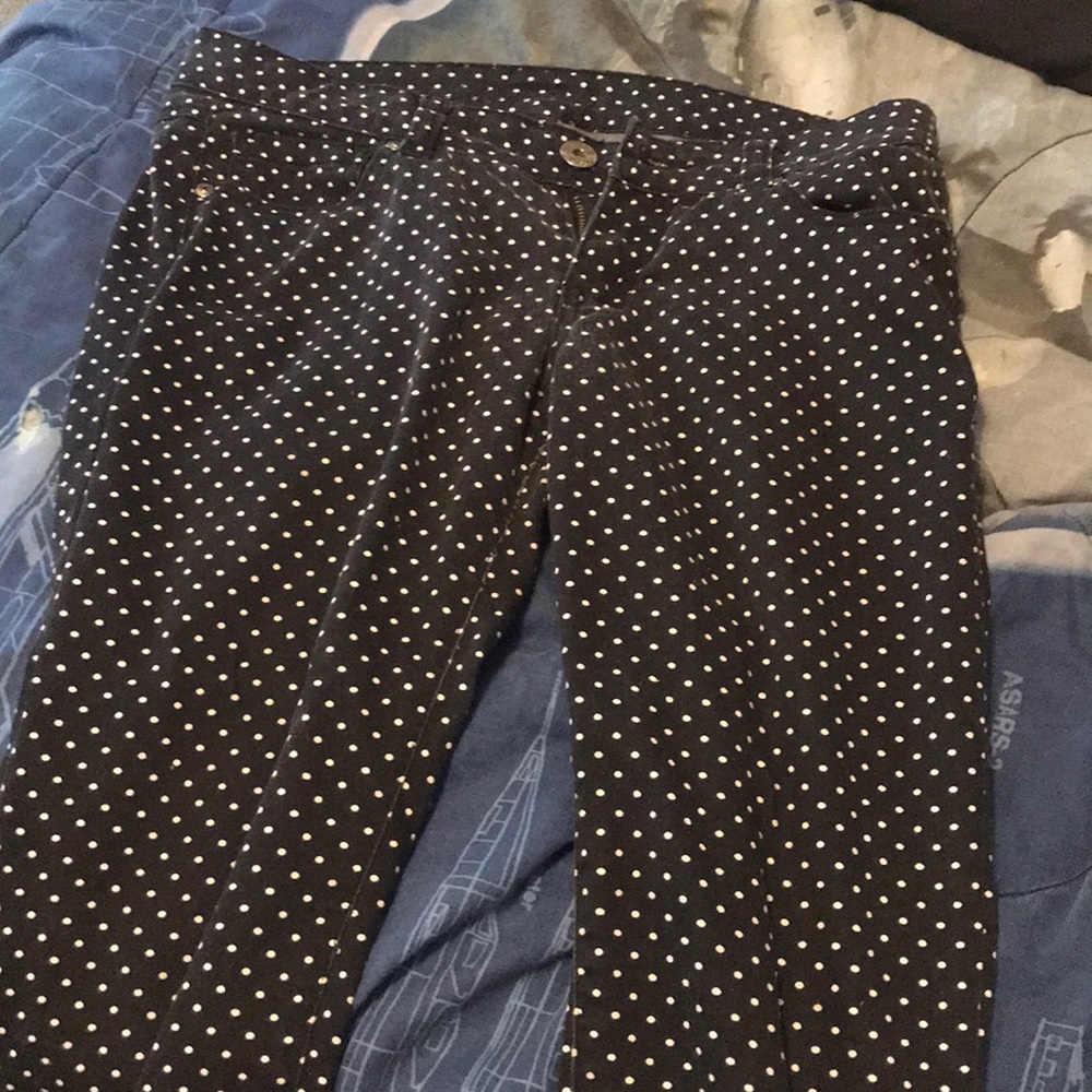 Black polka dot Jeans